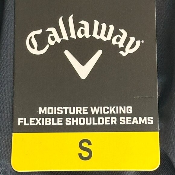 New Callaway Performance Polo Golf Shirt Men Size S Black Opti Dri Short Sleeve - Picture 9 of 11
